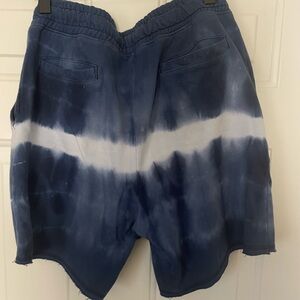 Men's Athletic Shorts in Blue Tie-Dye